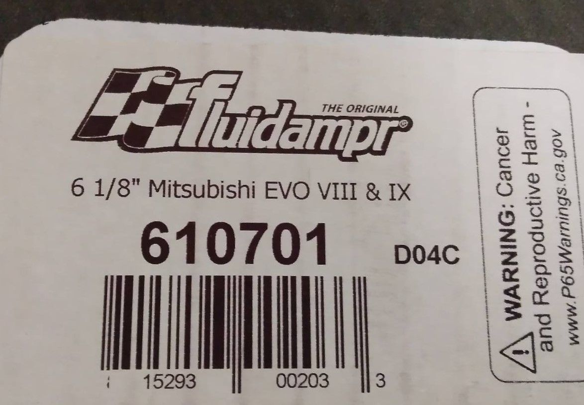 Fluidampr ミツビシ 三菱 エボリューション ランエボ 8 9 EVO 2.0L CT9A 4G63 2003~2008年 クランク プーリー フルー ダンパー 税込み！送料込み！ 610701