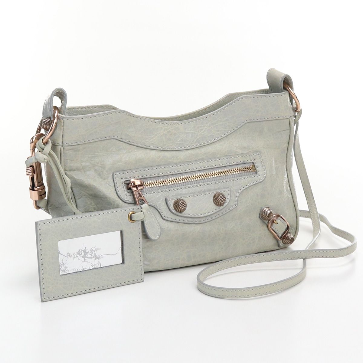 中古 バレンシアガ 斜め掛け ショルダーバッグ レディース ブランド BALENCIAGA ペーパー トリプルXS レザー 398815 シルバー 中古 美品 バレンシアガ ポーチ エクスプローラー 斜め掛け ショルダー