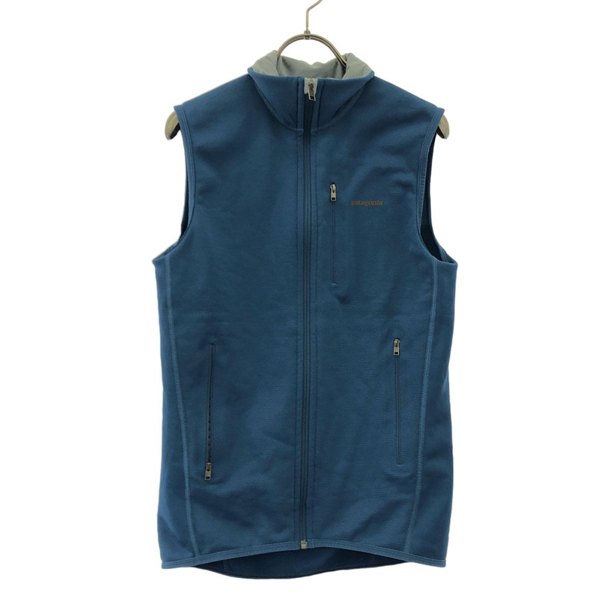 patagonia パタゴニア ロゴプリント ジップ ベスト ブルー