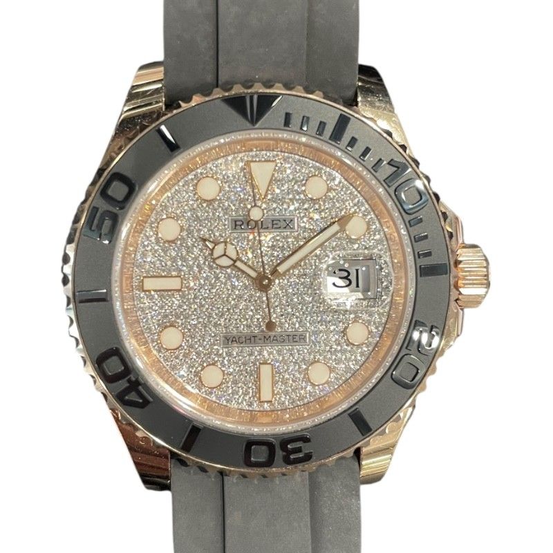 Dries Van Noten ピンク ベルト ロレックス ROLEX ヨットマスター40 パヴェダイヤ 126655 K18