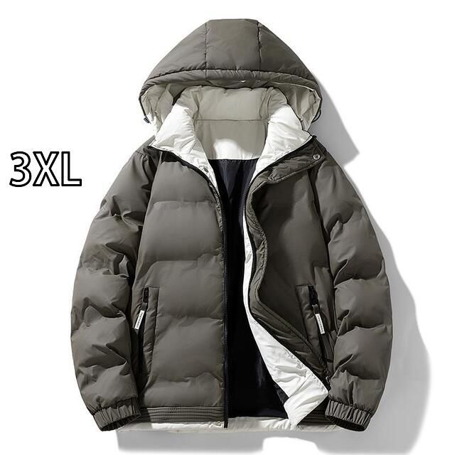 3XL メンズ ファッション 服 男性用 オシャレ シンプル 大人 かっこいい ストリート ハイエンド 綿服 レジャー アウトドア 防風 暖かい 厚手 綿服 フード ジャケット