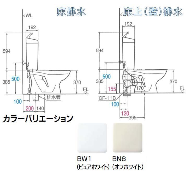 便座セット】LIXIL INAX 格安トイレセット LN便器 手洗付 床排水 排水