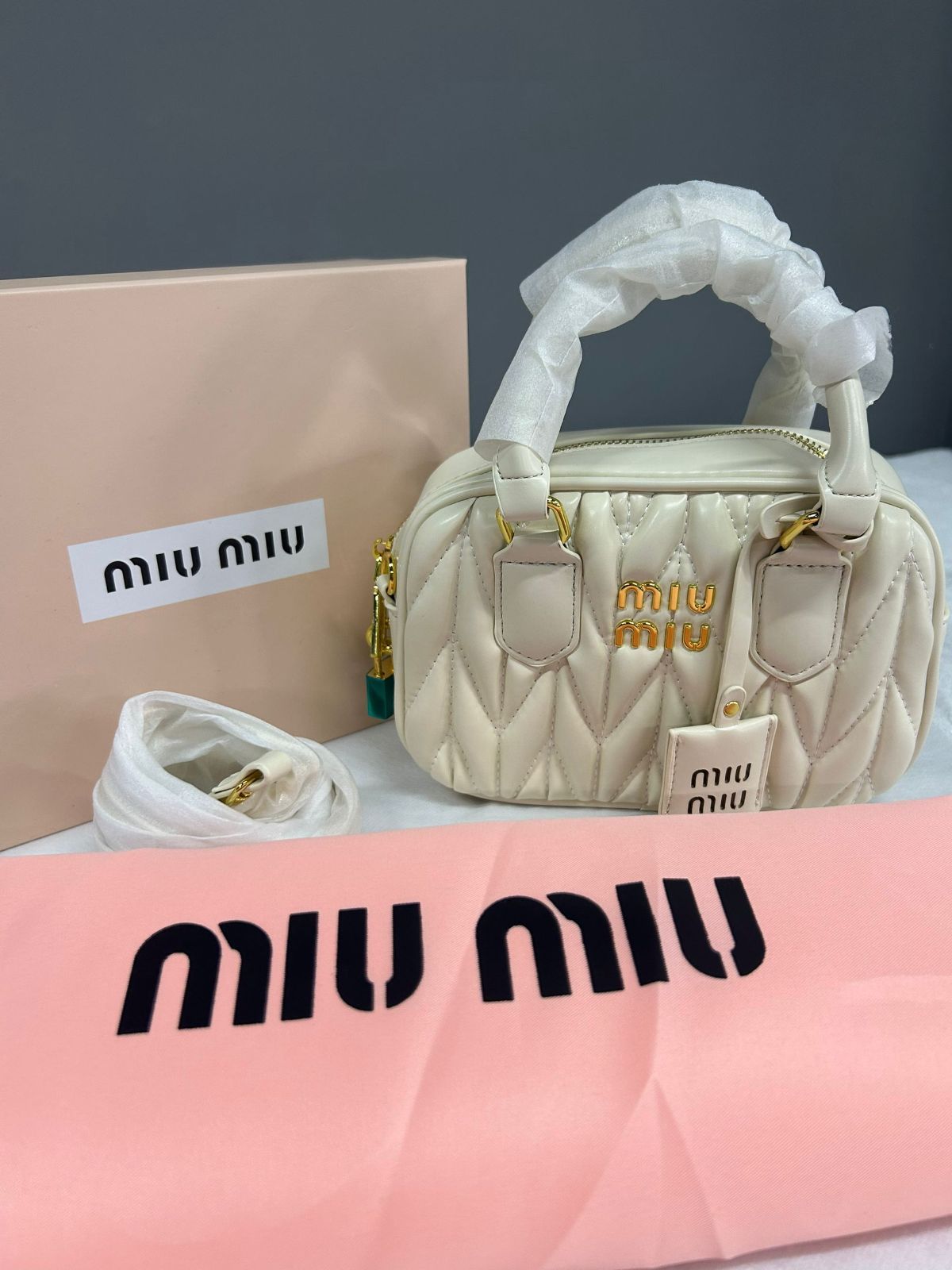 miu miu / アルカディ マテラッセレザーバッグ