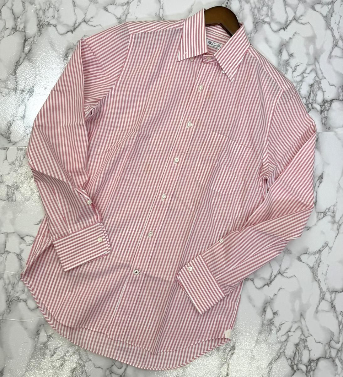 ロロピアーナ LoroPiana ｼｬﾂ ストライプ カッターシャツ シャツ メンズ 長袖シャツ  ﾋﾟﾝｸ