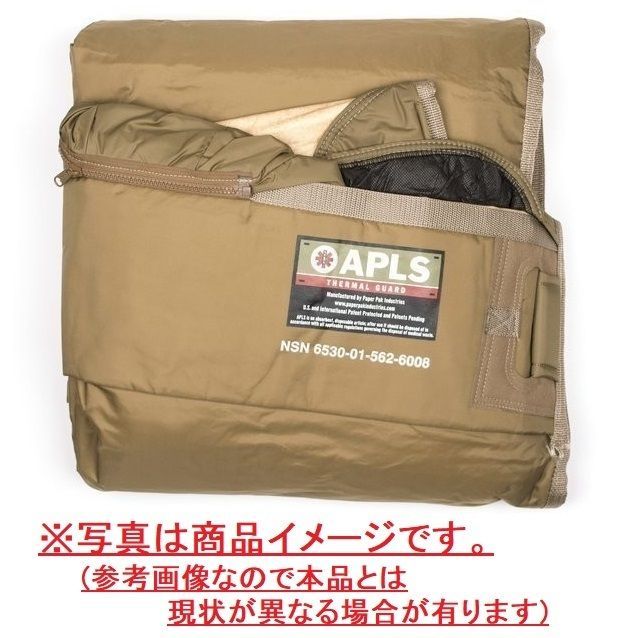 米軍放出未使用品 APLS サーマルガード 低体温症防止ディスポーザブル防災備蓄 米軍放出品】 APLSサーマルガード 緊急輸送 熱保護 簡易担架