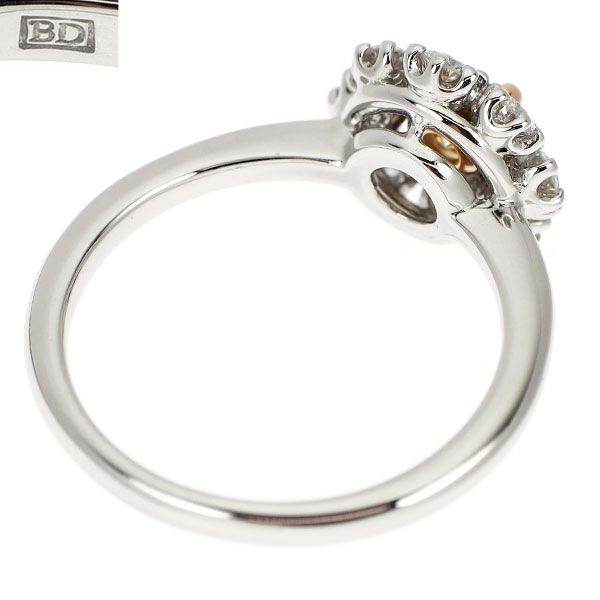 カシケイ Pt900/ K18PG ブラウンダイヤモンド リング 0.30ct D0