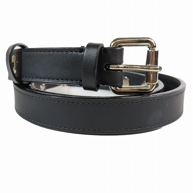 ★えふ★ルイヴィトン　ベルト　ブラック　サンチュール　リベット　M9742 LOUIS VUITTON ルイ ヴィトン サンチュール リベット ベルト