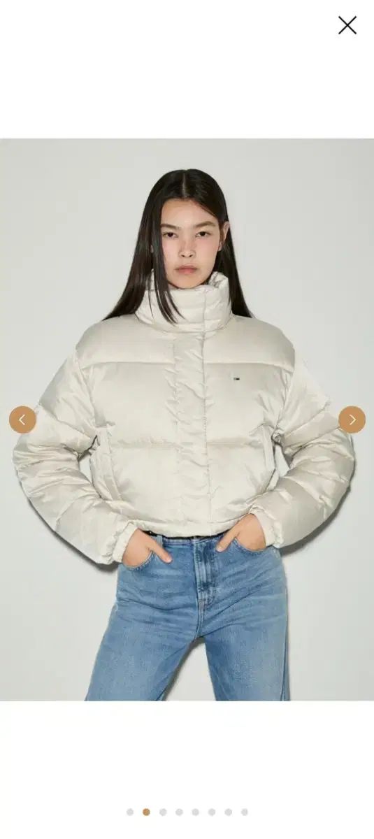 Tommy Hilfiger(トミーヒルフィガー) クロップサテン プファー ダウン S サイズ 新品