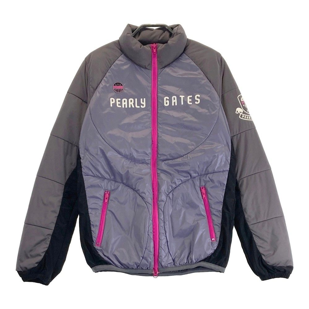 サイズ：1 PEARLY GATES パーリーゲイツ  ダウン ジップジャケット ロゴ グレー系 [240101286279] ゴルフウェア レディース ストスト