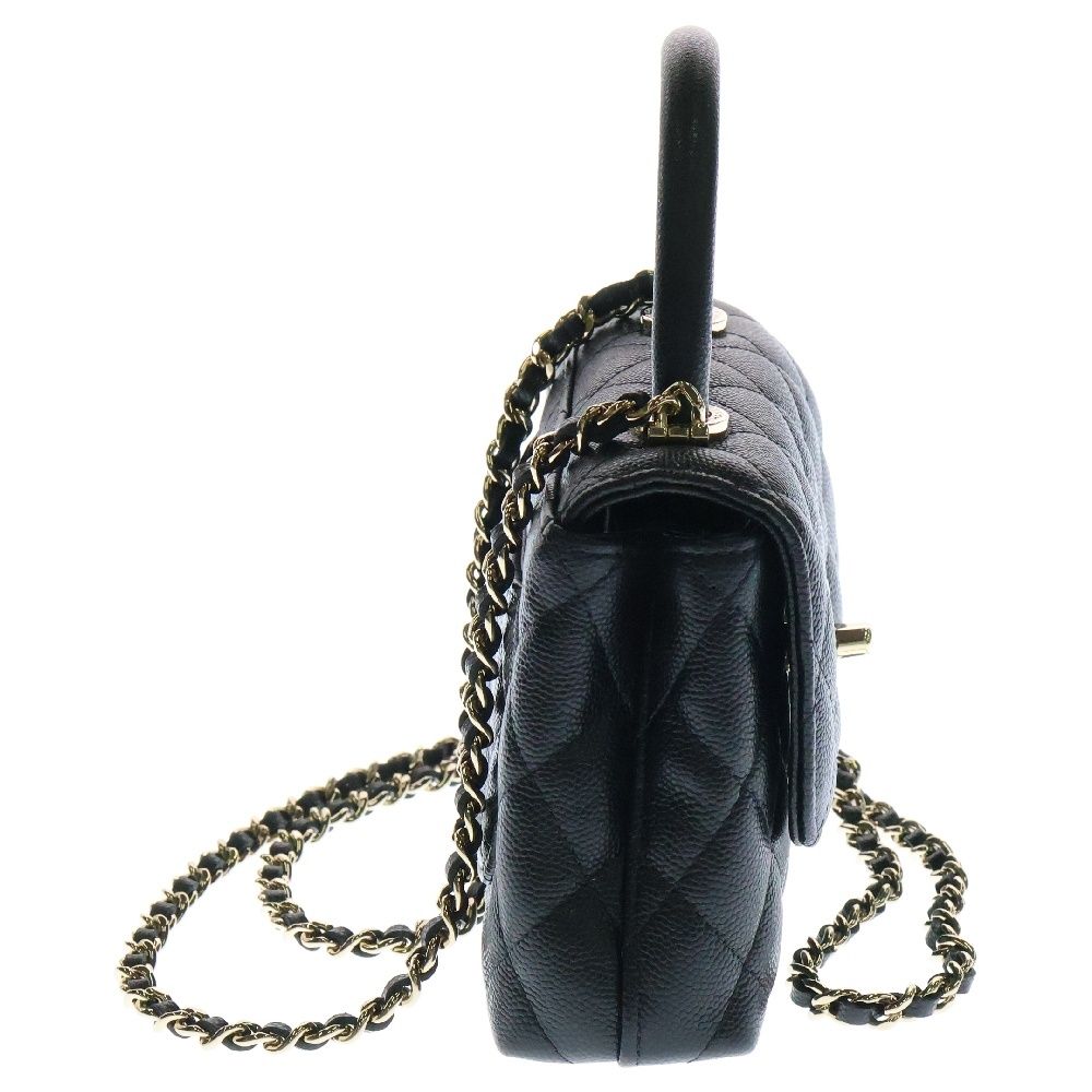 極美品✨シャネル　ハンドバッグ　チェーンバッグ　スエード　ココマーク　ブラック シャネル CHANEL ココマークチェーントートバッグ ブラック