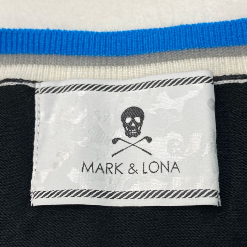 サイズ：L MARK&LONA マークアンドロナ  Vネック ニットセーター  ブラック系 [240101474114] ゴルフウェア メンズ ストスト サイズ：L MARK&LONA マークアンドロナ Vネック ニットセーター