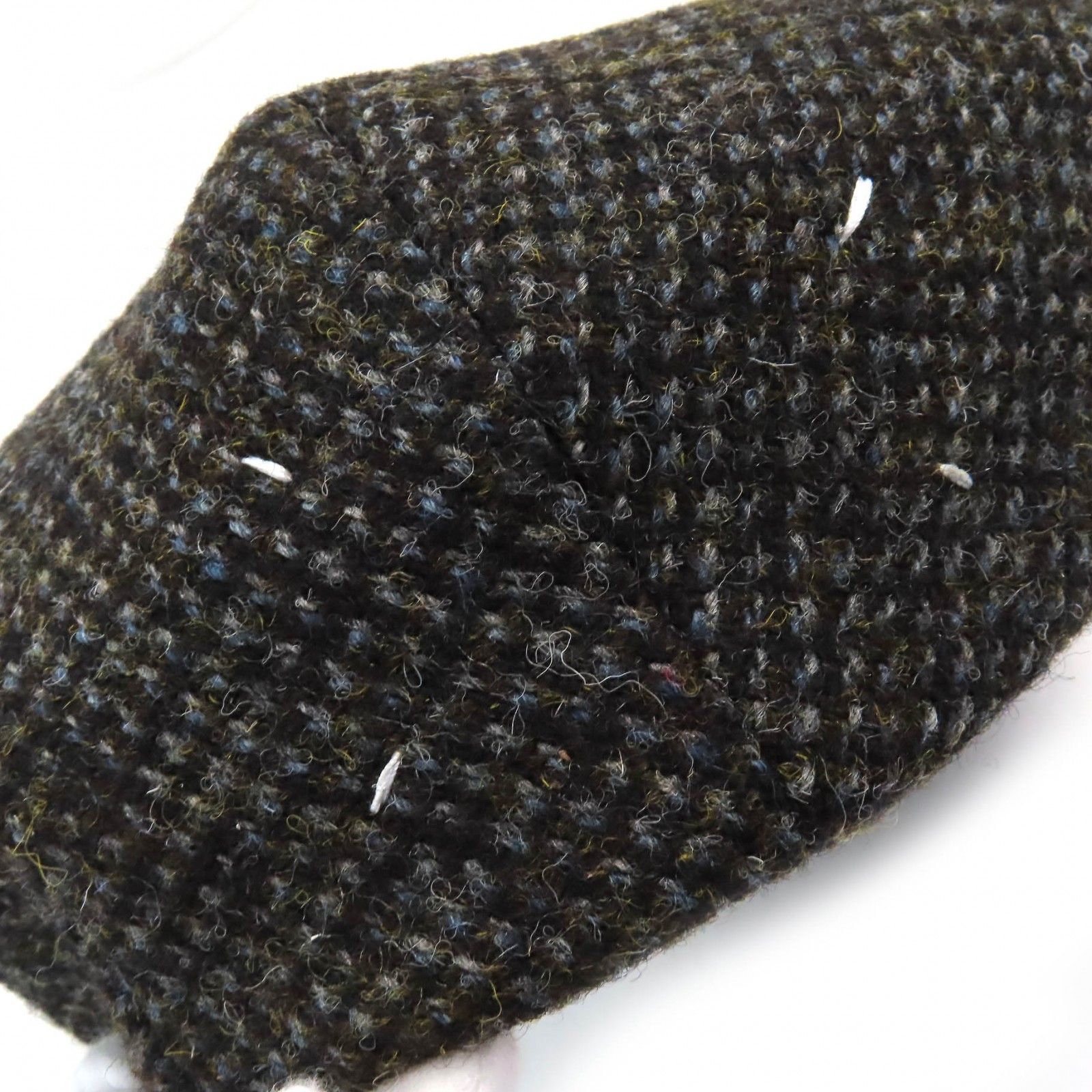 △Maison Margiela 1 10 メゾンマルジェラ 2025年製 ウール100％ 4ステッチ 総柄 ツイード 帽子 ハンチング ブラウン ブラック カーキ系 S イタリア製 正規品 メンズ NICORILABO_COM