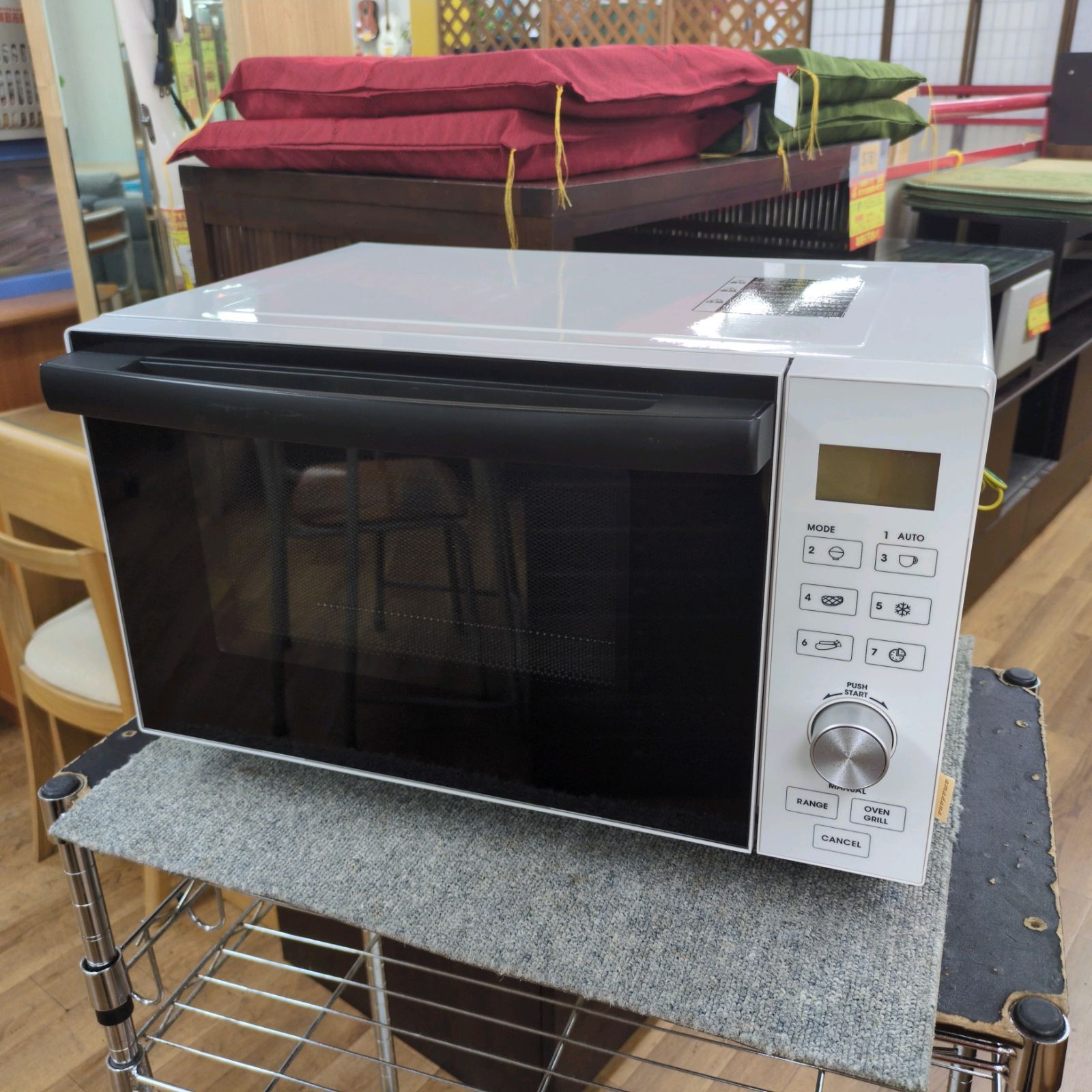 J082 ヘルツフリー 庫内に使用感 TAG label フラットオーブンレンジ AT-DR22
