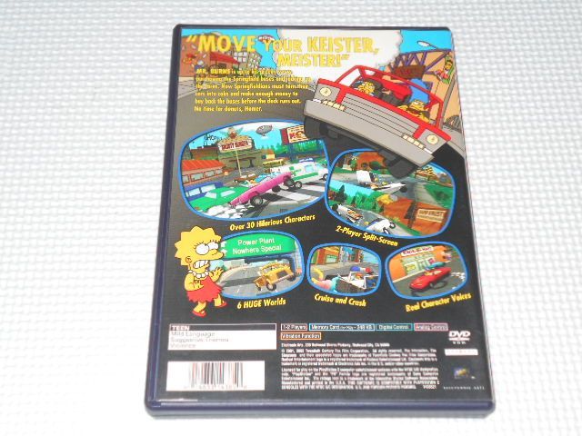 PS2☆THE SIMPSONS ROAD RAGE 海外版 北米版☆箱付・説明書付