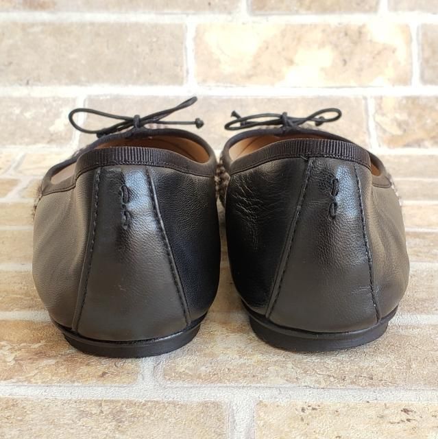 J&amp;M デヴィッドソン ☆ 千鳥柄 ハラコレザー フラットパンプス 36 J&M デヴィッドソン ☆ 千鳥柄 ハラコレザー フラットパンプス 36 J&M