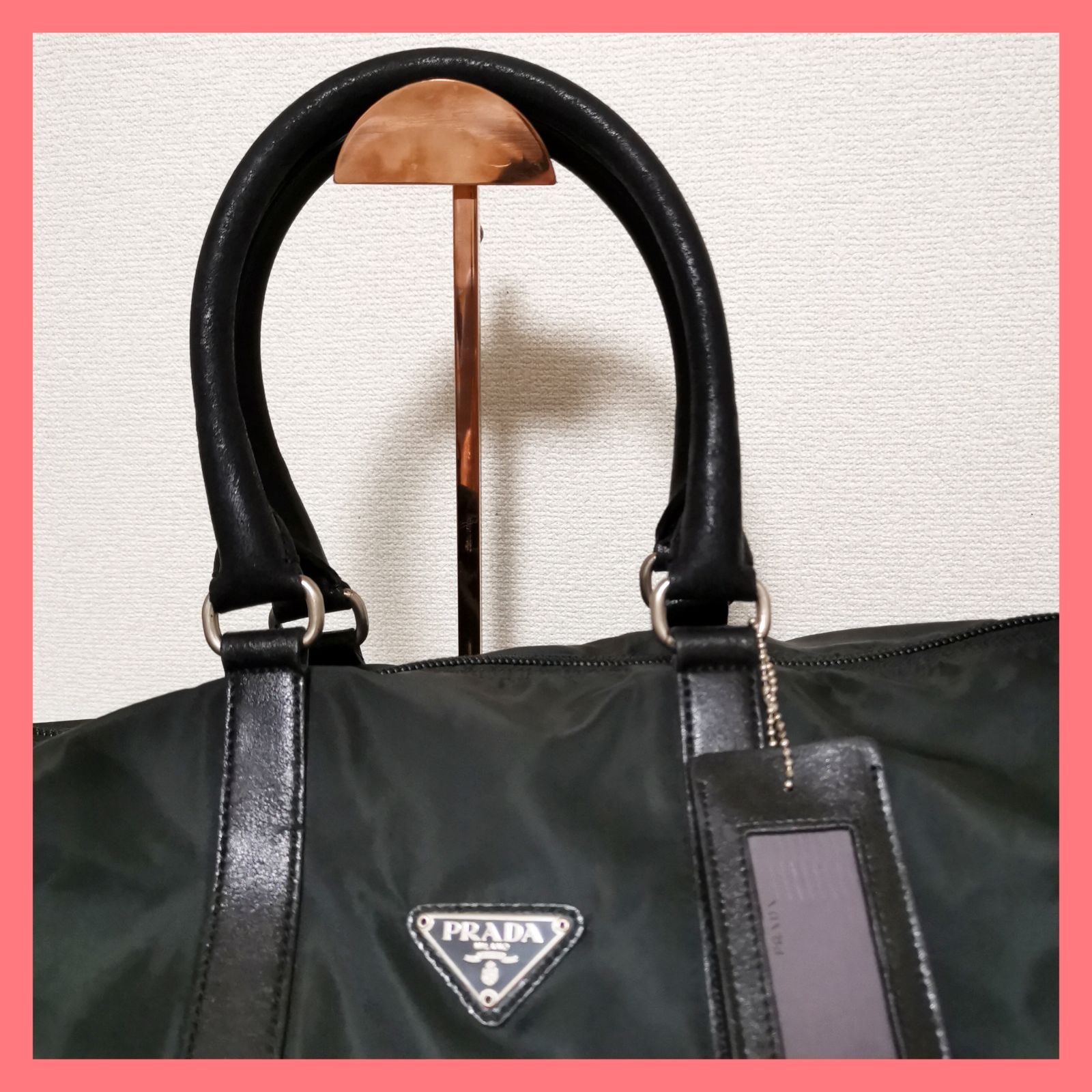 美品☆ プラダ ハンドバッグ ワンショルダーバッグ 肩掛け ボストンバッグ 正規品】プラダPRADA肩掛けボストンバッグ鑑定済 - メルカリ