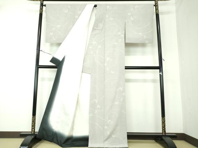 平和屋着物○本塩沢 舞蝶文 酒井織物謹製 証紙付き 正絹 逸品  