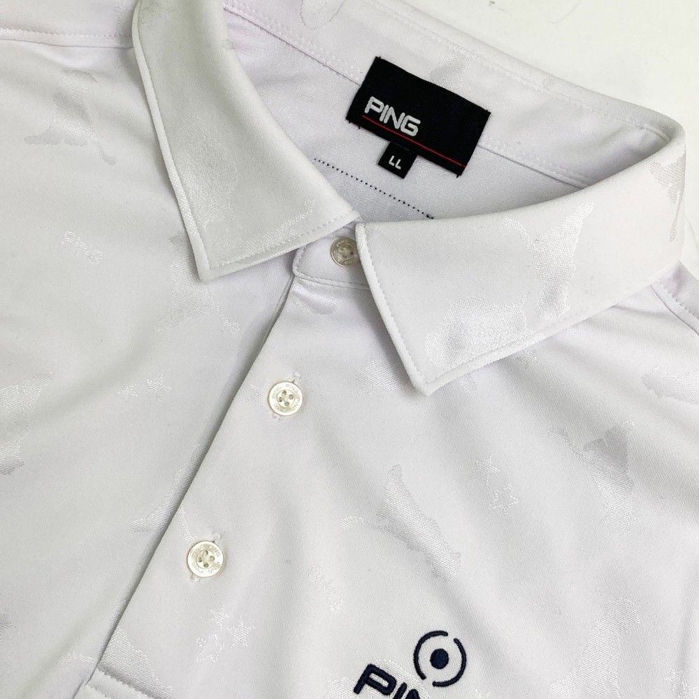 PING ホワイト 長袖シャツ LLサイズ PING ホワイト ピン タグ付きPING