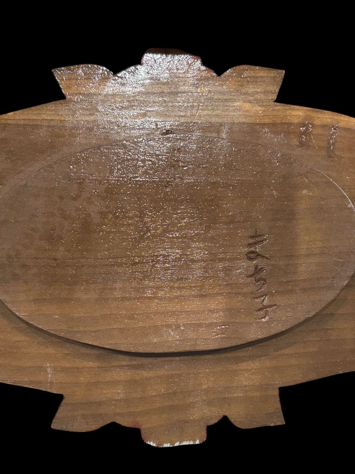 木彫り 木製 皿 プレート トレー トレイ 椿 つばき 木工芸品 古民具