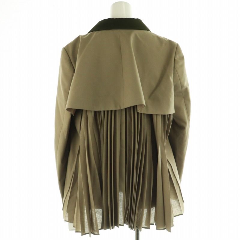 サカイ sacai 23AW セットアップ プリーツ Suiting Mix Jacket 