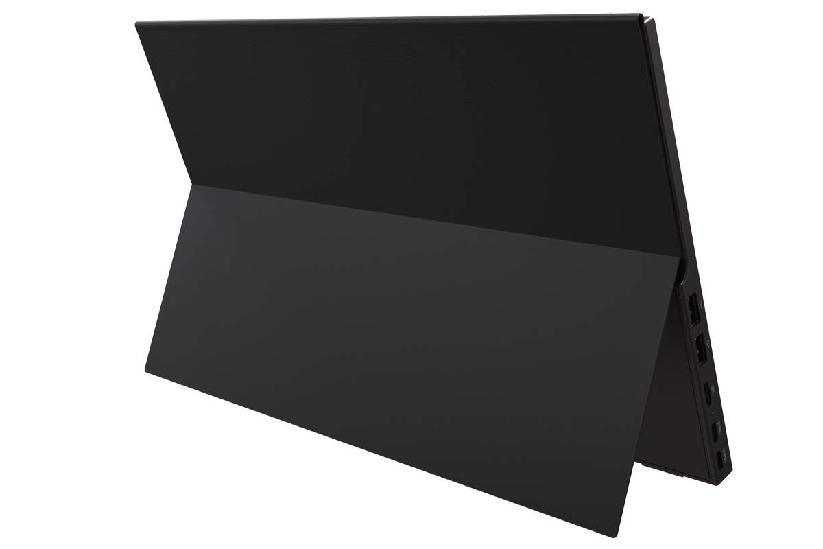 KEIAN 恵安 13.3型 ADSパネル 量子ドット技術採用 モバイルモニター カバースタンド&レザーケース付属, ブラック