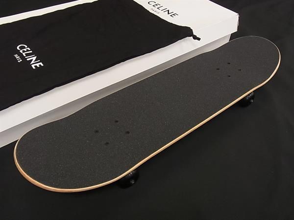 CELINE セリーヌ ウッド スケートボード デッキ ブラック系 BL8468