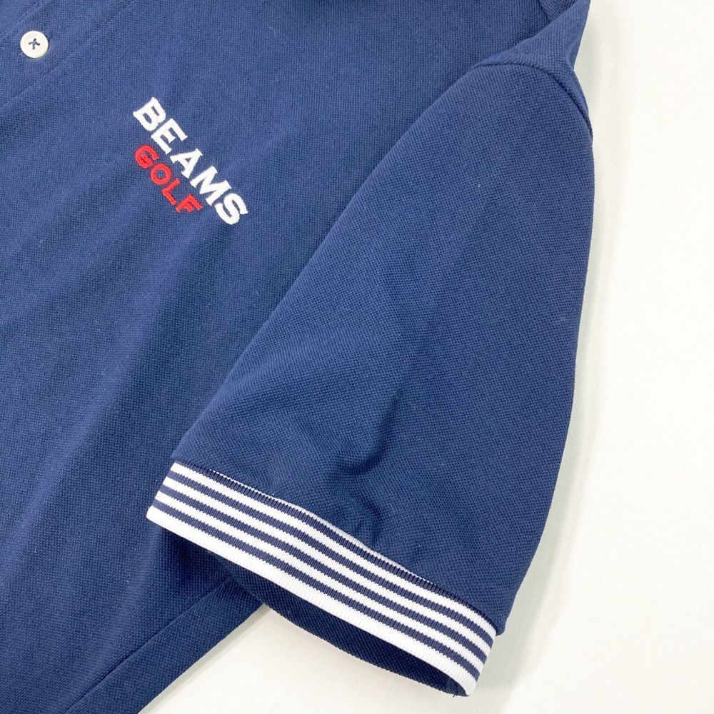 サイズ：S BEAMS GOLF ビームスゴルフ 半袖ポロシャツ ネイビー系