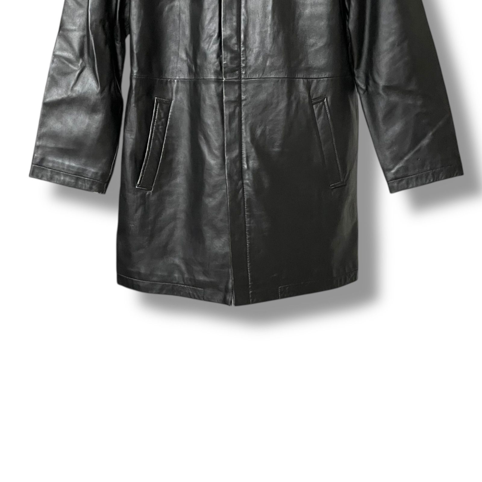 MICHIKO LONDON KOSHINO ミチコロンドンコシノ ブラック レザーコート