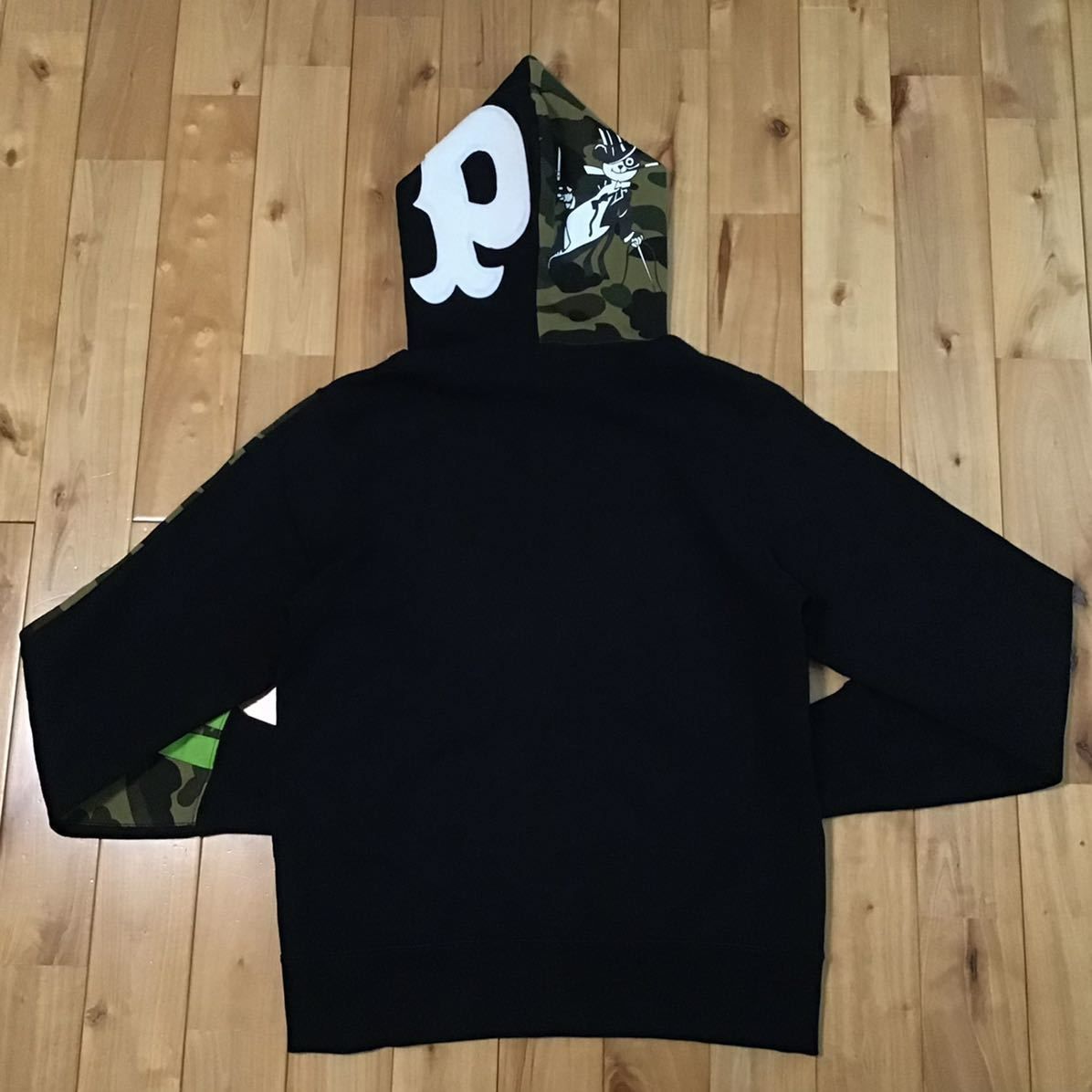 1st camo green × ブラック パンダ パーカー Mサイズ panda full zip 