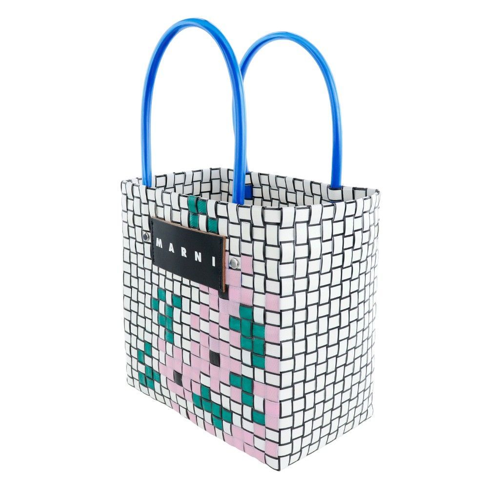 マルニ バッグ MARNI ピクニックバスケット フラワーバスケット ミニ 花柄 編込み SHMH0005NQ RF081 JQW02 ナチュラルホワイト マルニマーケット マルニカフェ