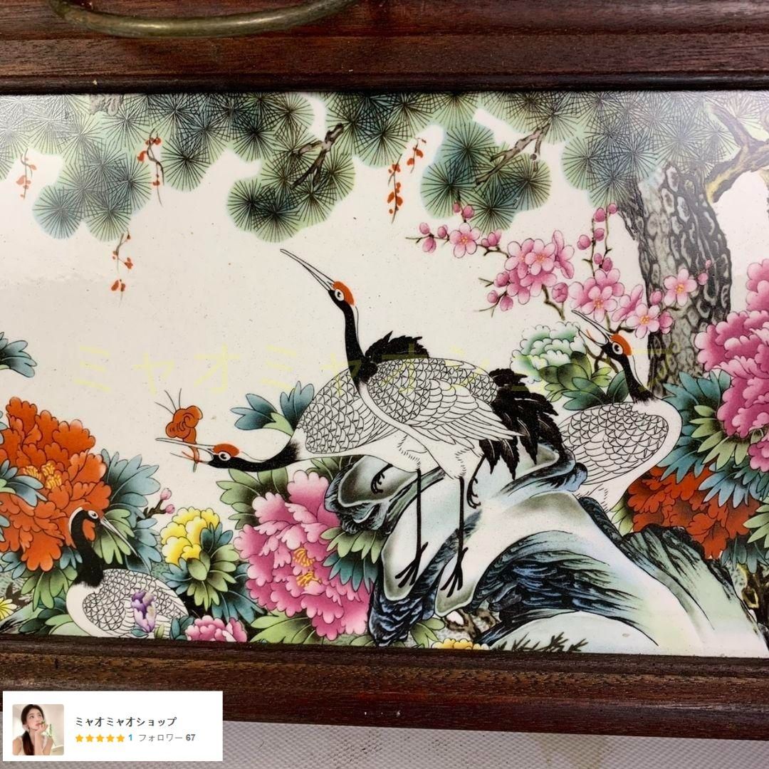 景徳鎮 粉彩六鶴同春図 陶板画 掛飾 装飾品 工芸品 美術品 置物 景徳鎮 粉彩六鶴同春図 陶板画 掛飾 装飾品 工芸品 美術品 置物