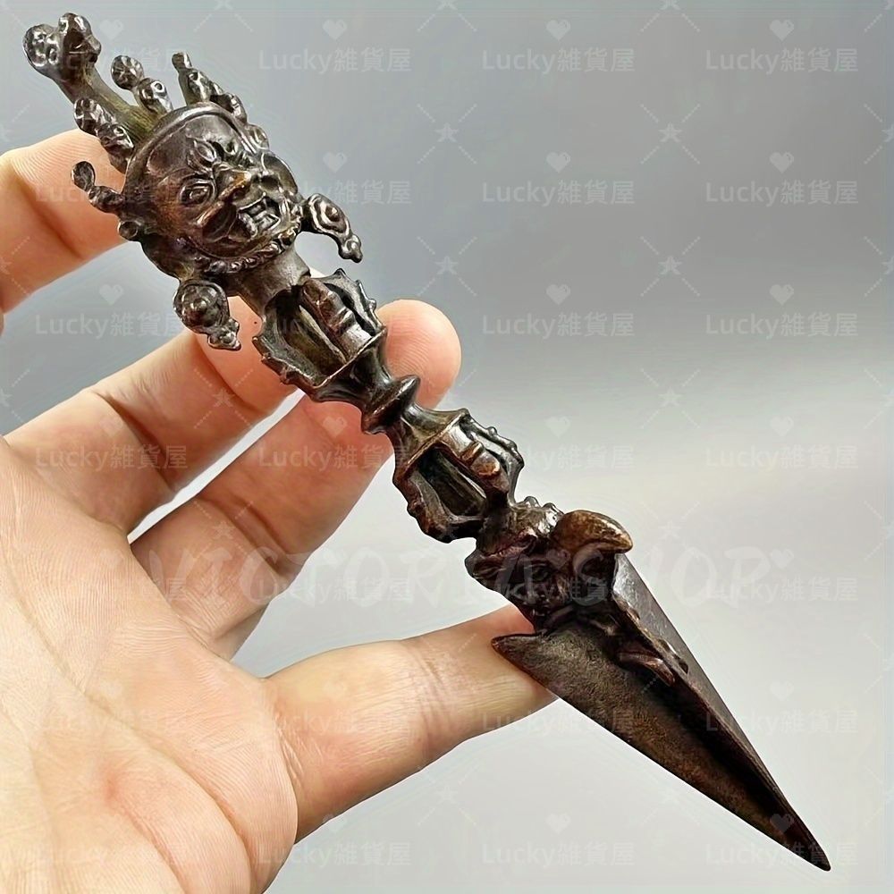 ③魔導具『チベット密教秘伝の聖宝 財運・厄除け・全守護 九眼天珠と金剛杭の奥義』 魔除け・厄除けに プルパ(金剛杭) 天眼石・モリオン オーダー