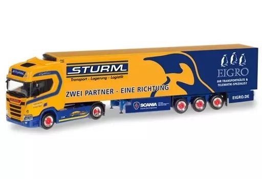 中古】ミニカー 1/87 スカニア CR ハイルーフ冷蔵ボックス セミ