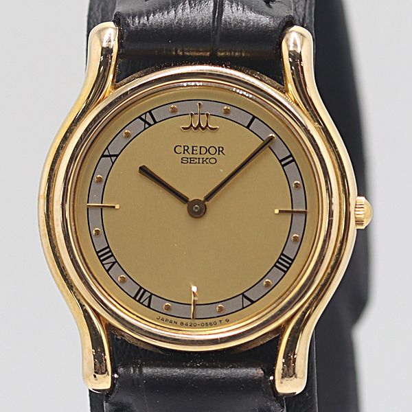 セイコー クレドール 8420-0150 腕時計 SS/革/K18 SEIKO セイコー クレドール 8420-0150 腕時計 SS/革/K18 SEIKO SEIKO