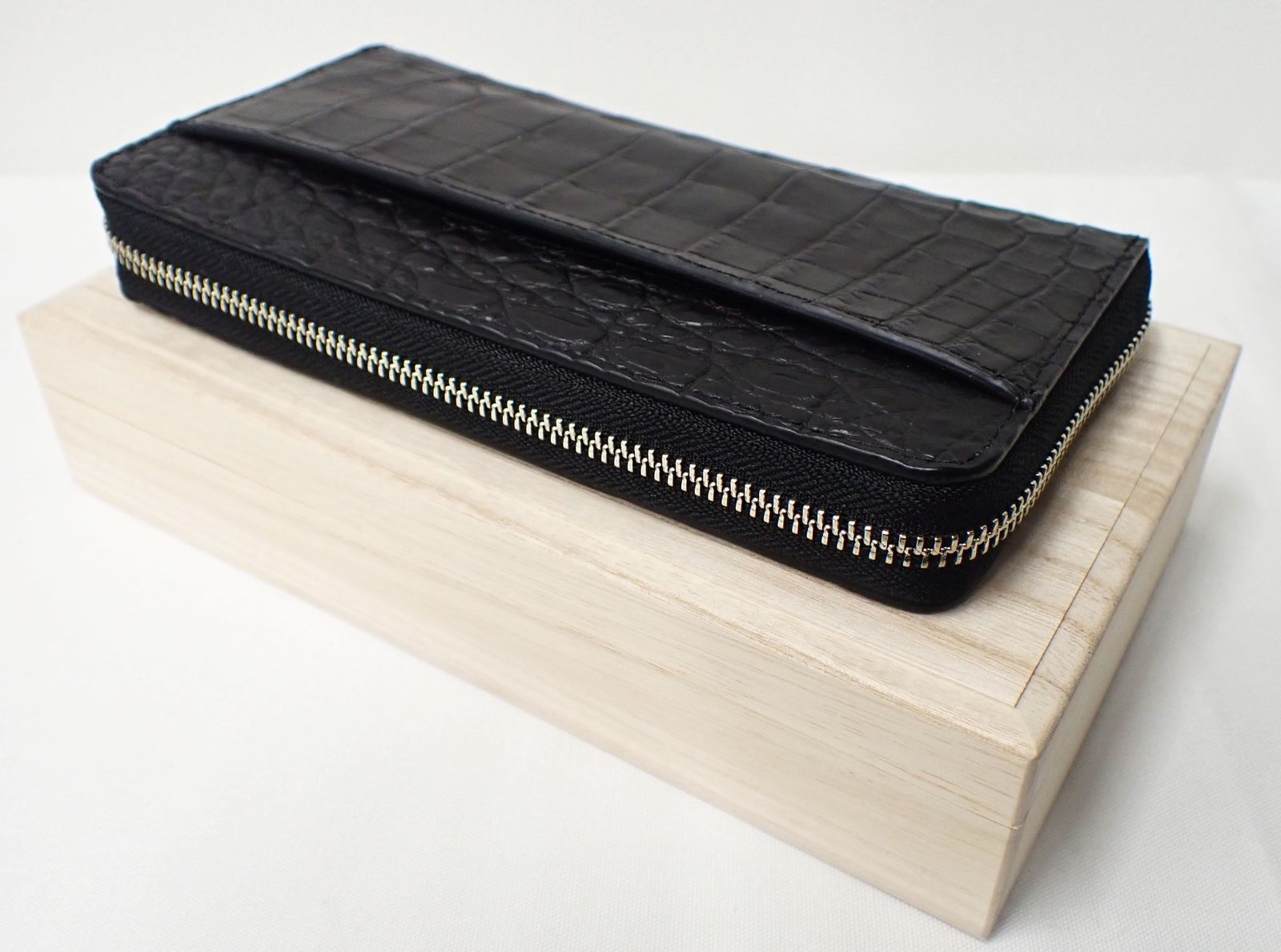 ✨ 【本クロコ使用 クロコダイル長財布 ブラック/マット】新品・未使用