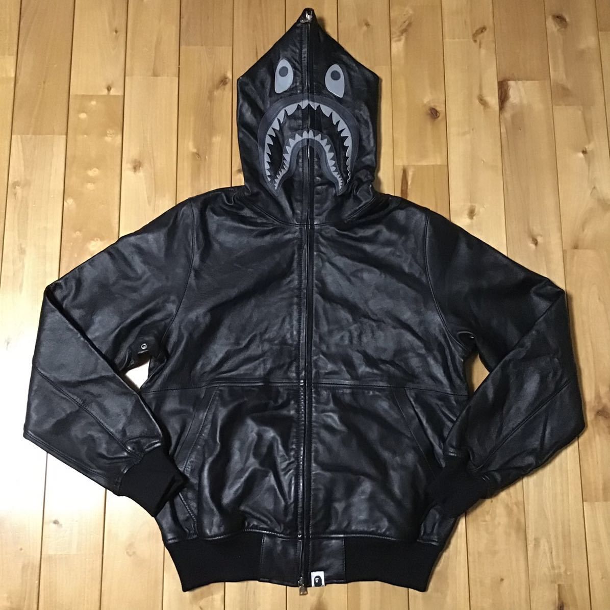 青山限定 レザー シャークパーカー BAPE shark ape エイプ | labiela.com