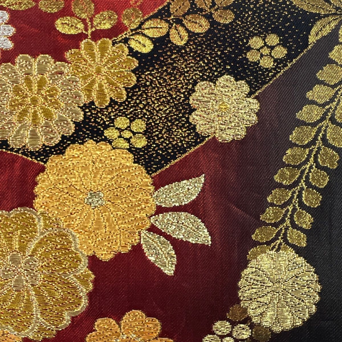 綴れ 相良刺繍】正絹袋帯 束ね熨斗 長尺468 中古美品 綴れ 相良刺繍