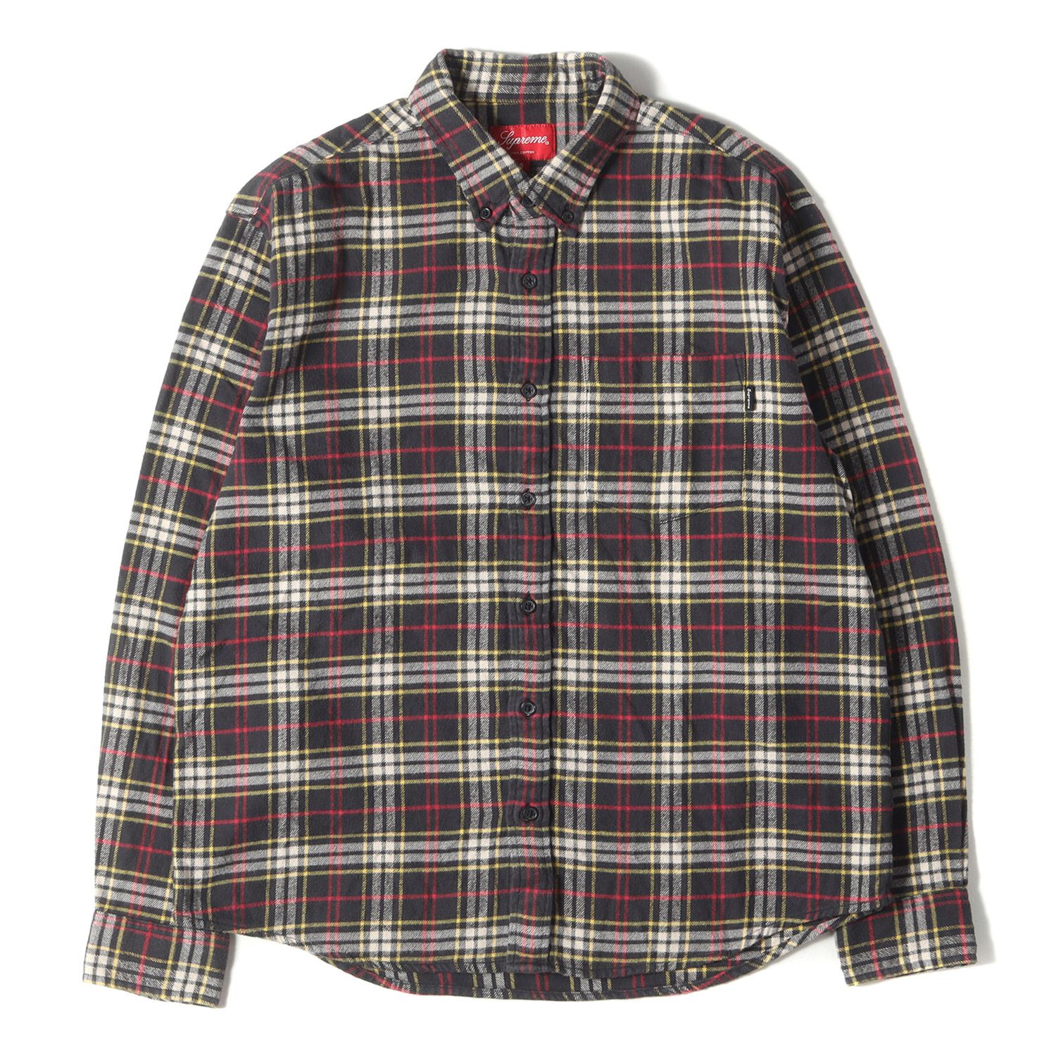 Supreme シュプリーム シャツ サイズ:S 20AW タータンチェック ボタンダウン ネルシャツ Tartan Flannel Shirt ブラック 黒 トップス カジュアルシャツ 長袖【メンズ】