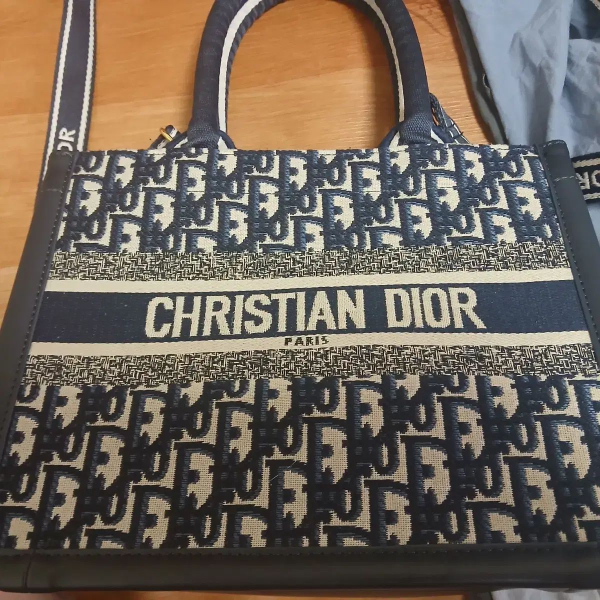 CHRISTIAN DIORトートバッグ ネイビー/アイボリー Christian Dior P5 ディオール DIOR トートバッグ レディース