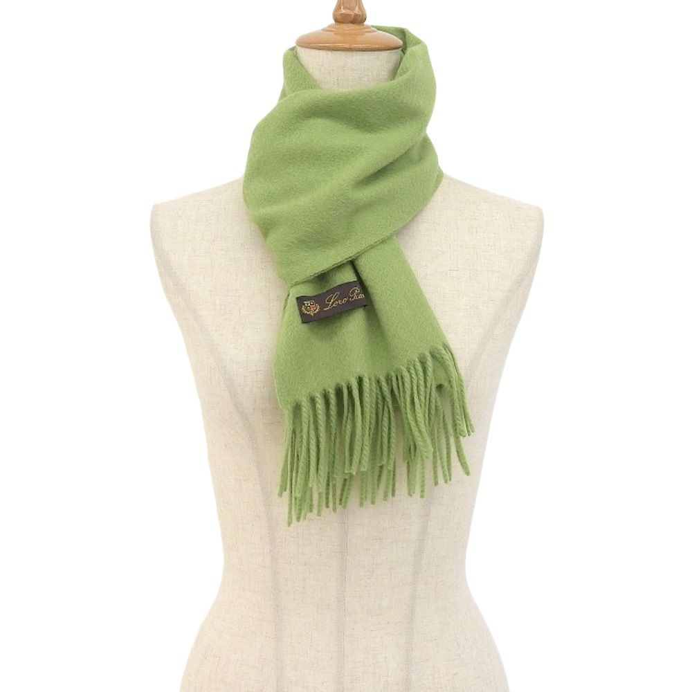 美品 ロロピアーナ Loro Piana カシミヤ100% フリンジ マフラー
