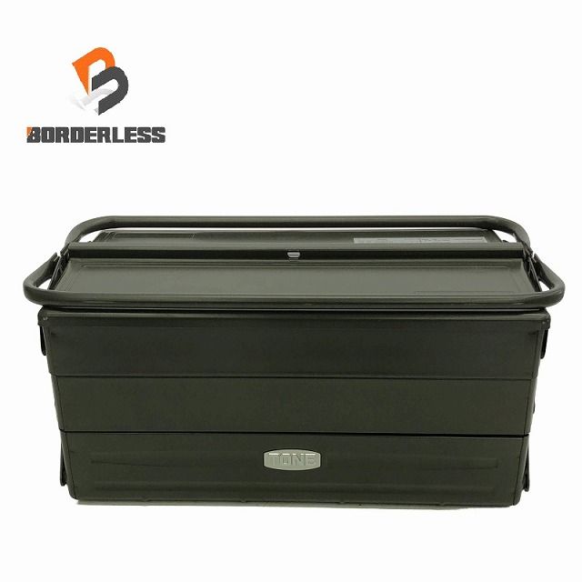 ☆極美品☆TONE トネ 12.7sq ハンドツールセット TSS4110D オリーブドラブ V形3段式メタルケース 整備用 手工具セット 限定色 110403