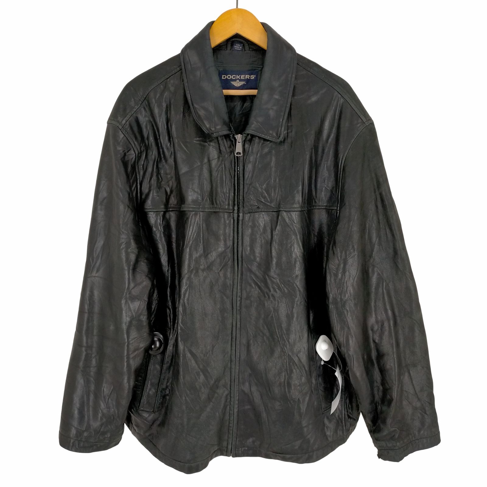 XXLサイズ！DOCKERS レザースウィングトップジャケット 割引 XXLサイズ