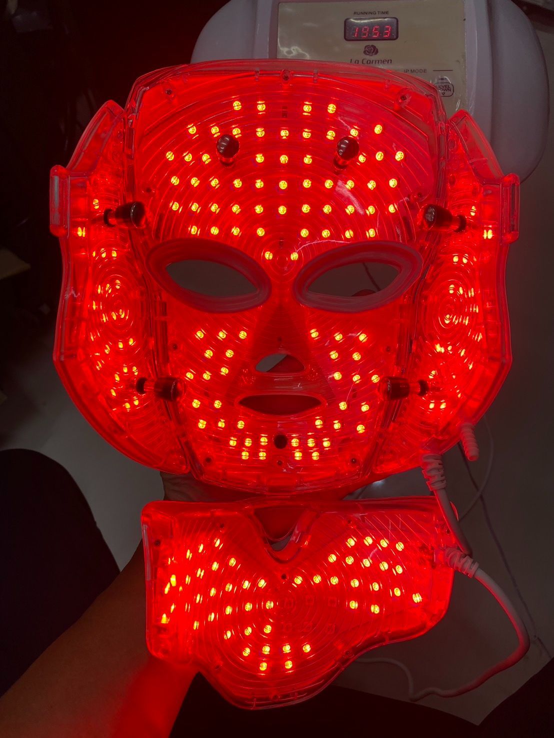 La Carmen LED美顔器 La Carmen LED美顔器 Qoo10] 7色 オメガライト LED美顔器 光美容