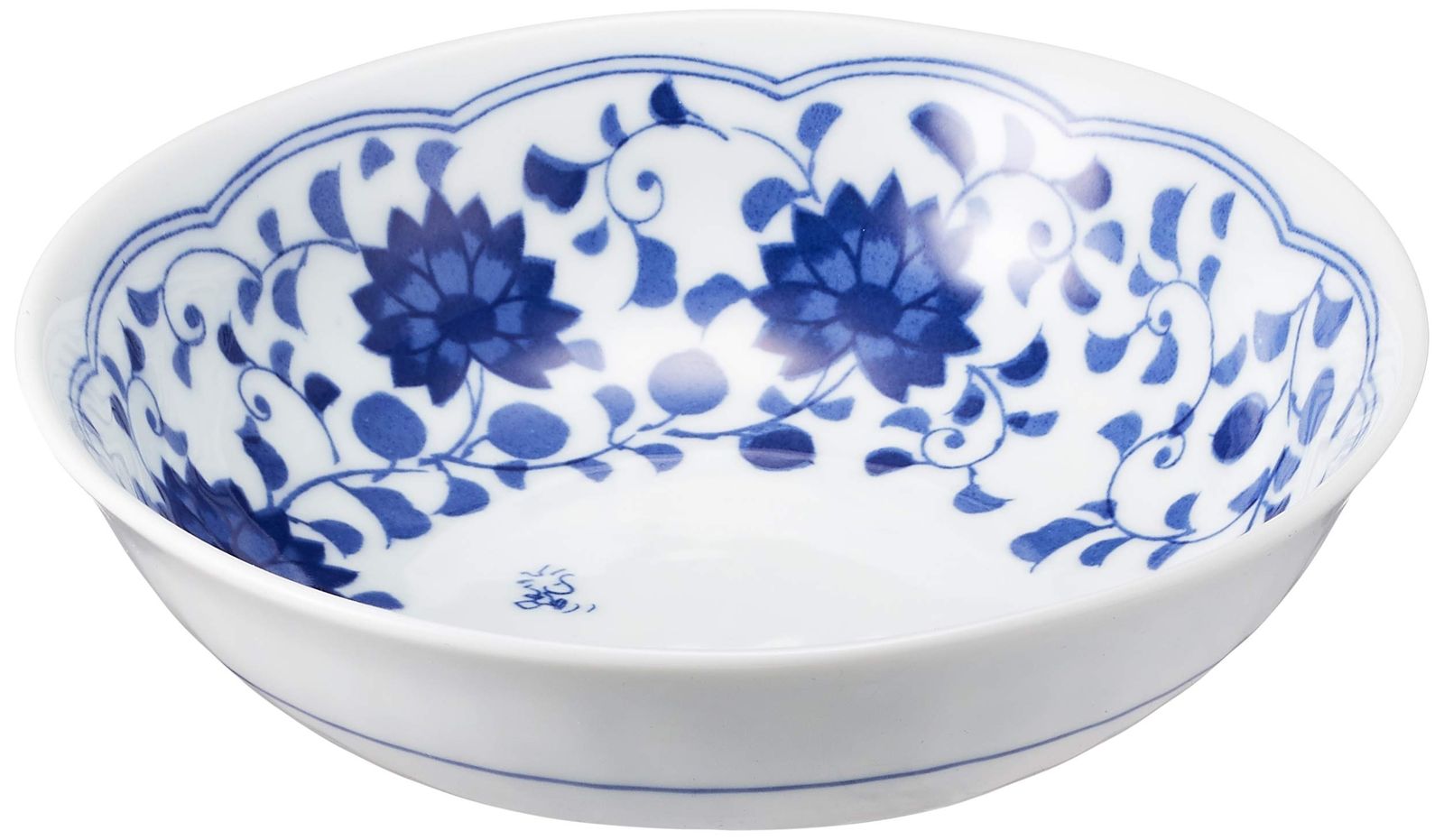 藍唐草 皿鉢三揃