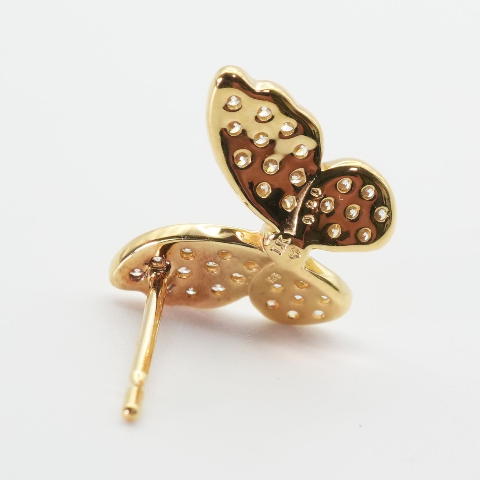 LKサロン バタフライ ダイヤ 0.20ct K18 ピアス/25-1798S Baby  