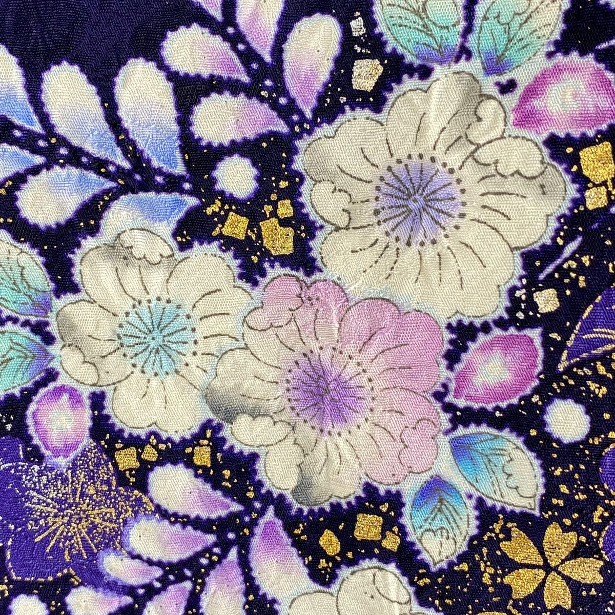 付下げ 身丈174.5cm 裄丈70cm L 袷 翠山工房 やまと 落款 辻が花 桜  