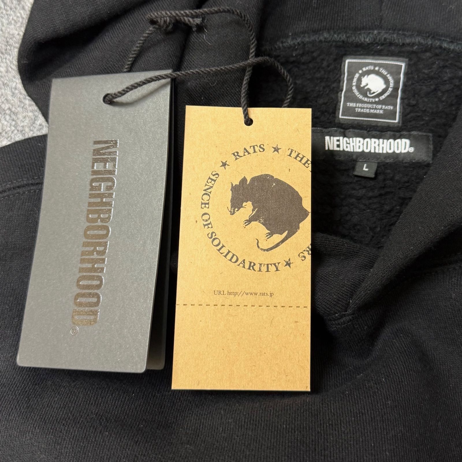 参考上代27500円 NEIGHBORHOOD × RATS 25SS 20TH RATS × NH HOODED 20 
