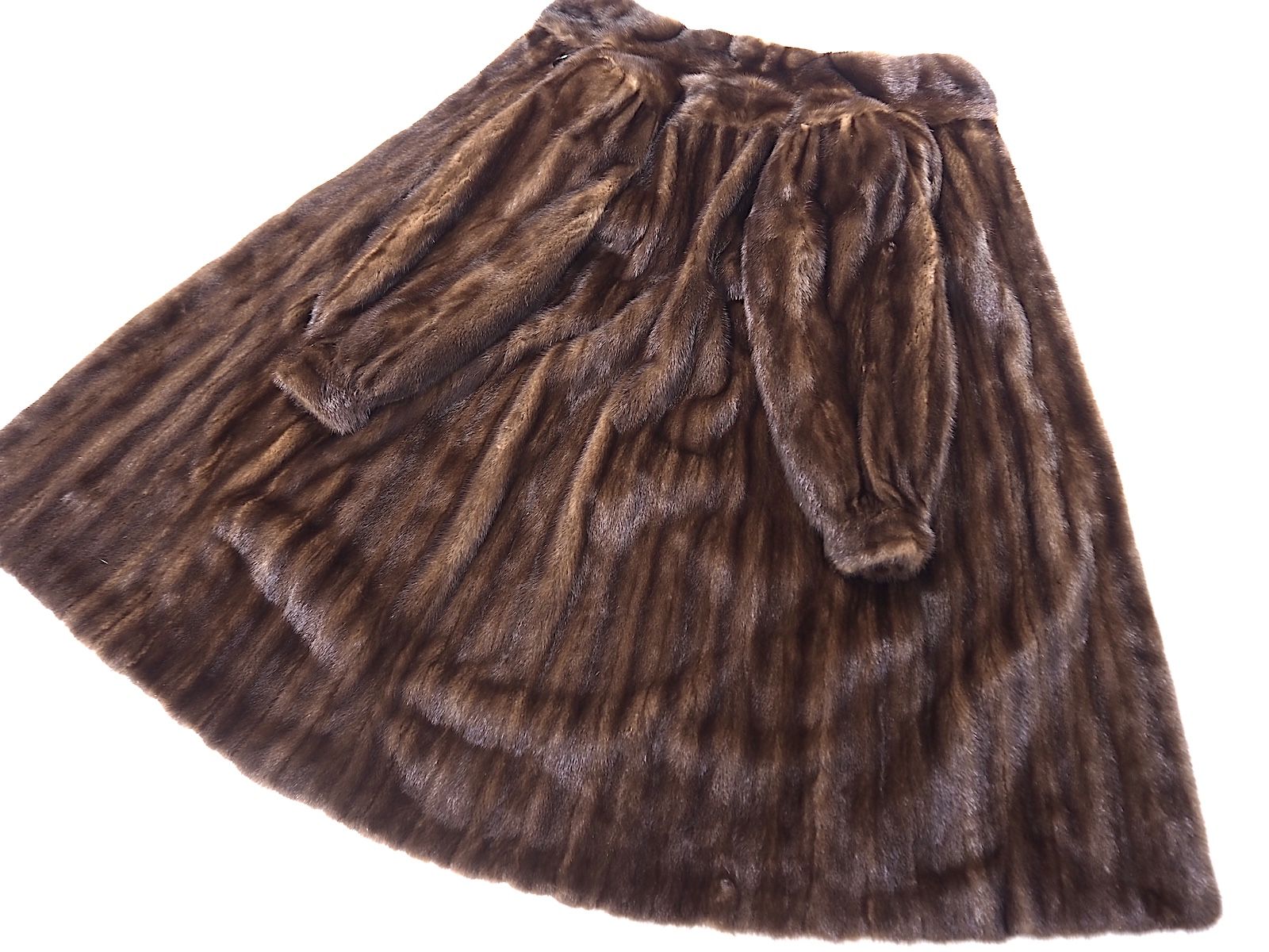 ロング 毛皮コート ファーコート ミンク ダークブラウン EMBA⁄エンバ