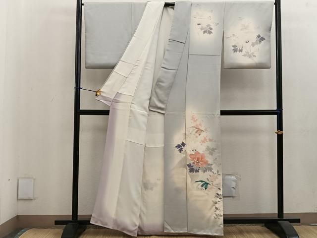 平和屋着物●振袖用長襦袢　無双仕立て　花唐草間道　やまと誂製　正絹　逸品　CAAX5668gh 平和屋着物○振袖用長襦袢 無双仕立て 花唐草間道 やまと誂製