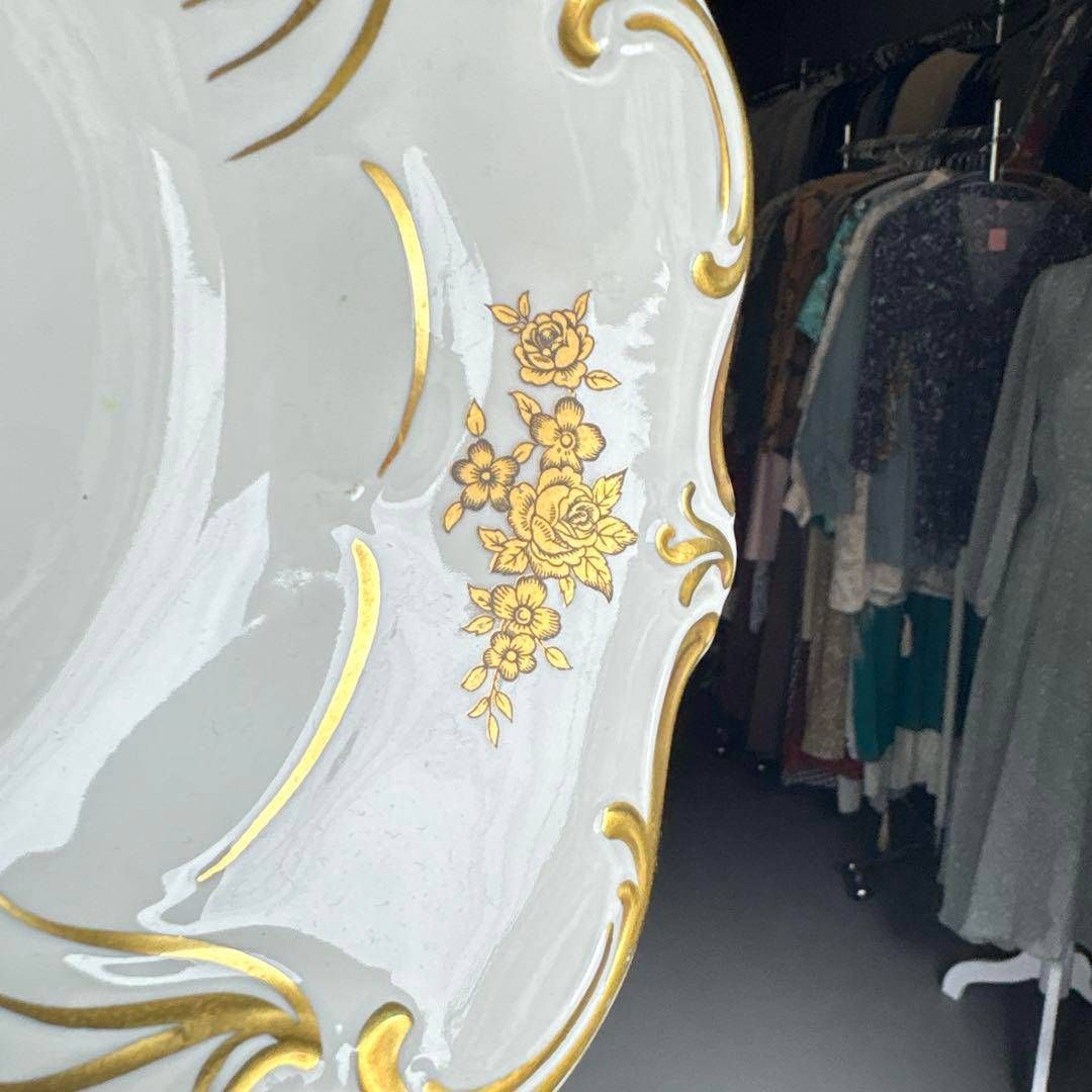Weimar ワイマール ドイツ製 金彩ロココ 花柄プレート 25cm Weimar ワイマール ドイツ製 金彩ロココ 花柄プレート 25cm